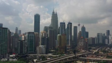 KUALA LUMPUR, MALAYSIA - SEPTEMBER 25 2019: kuala lumpur aerial panorama 4k circa september 25 2019 kuala lumpur, malaysia 