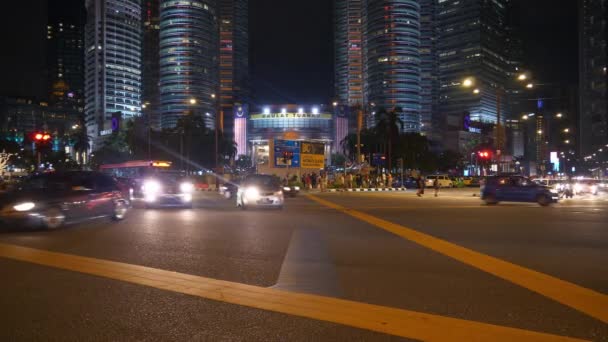 Kuala Lumpur Malaysia September 2018 Night Time Kuala Lumpur City — Stok Video