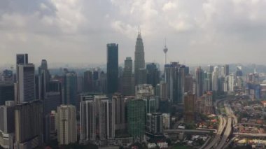 KUALA LUMPUR, MALAYSIA - SEPTEMBER 25 2019: kuala lumpur aerial panorama 4k circa september 25 2019 kuala lumpur, malaysia 