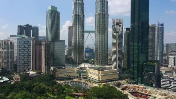 Kuala Lumpur Malasia Septiembre 2019 Kuala Lumpur Downtown Aerial Panorama — Vídeo de stock