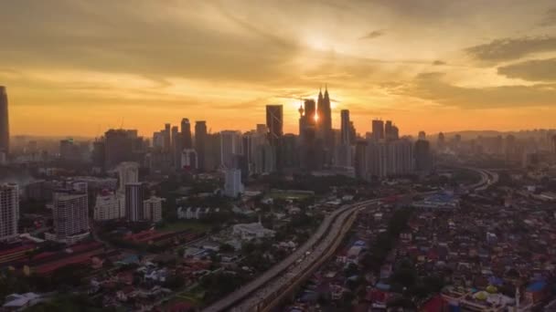 Kuala Lumpur Malaysia Maio 2019 Horário Noite Kuala Lumpur Downtown — Vídeo de Stock