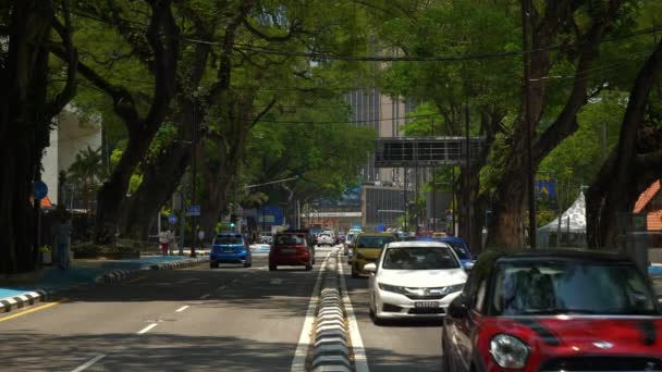 Kuala Lumpur Malaysien September 2018 Tagsüber Kuala Lumpur Stadtverkehr Strasse — Stockvideo