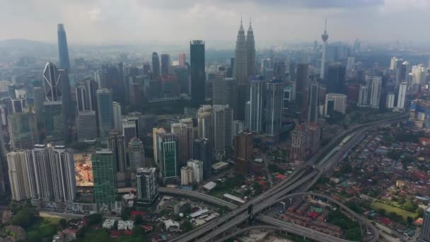 Kuala Lumpur Malaysien September 2019 Kuala Lumpur Luftpanorama Circa September — Stockvideo