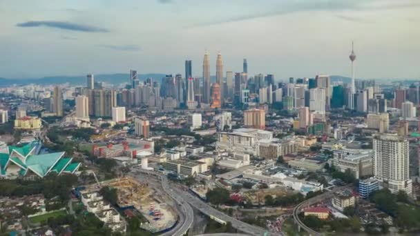 Kuala Lumpur Malajzia Szeptember 2018 Kuala Lumpur Downtown Légi Panoráma — Stock videók