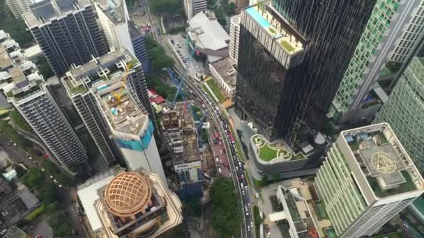 Kuala Lumpur Malasia Septiembre 2019 Kuala Lumpur Downtown Aerial Panorama — Vídeo de stock