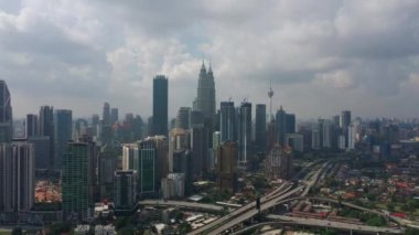 KUALA LUMPUR, MALAYSIA - SEPTEMBER 25 2019: kuala lumpur aerial panorama 4k circa september 25 2019 kuala lumpur, malaysia 