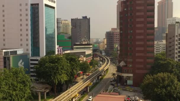 吉隆坡 马来西亚 2019 吉隆坡市中心空中全景 2019 — 图库视频影像