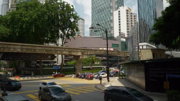 Kuala Lumpur Malasia Septiembre 2018 Panorama Línea Calle Kuala Lumpur — Vídeo de stock