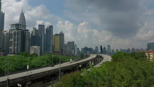 Kuala Lumpur Malaysien Juni 2019 Tagsüber Kuala Lumpur Stadtverkehr Strasse — Stockvideo