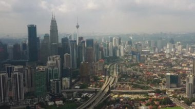 KUALA LUMPUR, MALAYSIA - SEPTEMBER 25 2019: kuala lumpur aerial panorama 4k circa september 25 2019 kuala lumpur, malaysia 
