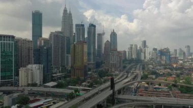 KUALA LUMPUR, MALAYSIA - SEPTEMBER 25 2019: kuala lumpur aerial panorama 4k circa september 25 2019 kuala lumpur, malaysia 