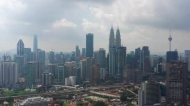 KUALA LUMPUR, MALAYSIA - SEPTEMBER 25 2019: kuala lumpur aerial panorama 4k circa september 25 2019 kuala lumpur, malaysia 