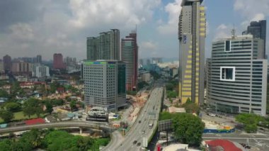KUALA LUMPUR, MALAYSIA - SEPTEMBER 25 2019: kuala lumpur downtown aerial panorama 4k circa september 25 2019 kuala lumpur 