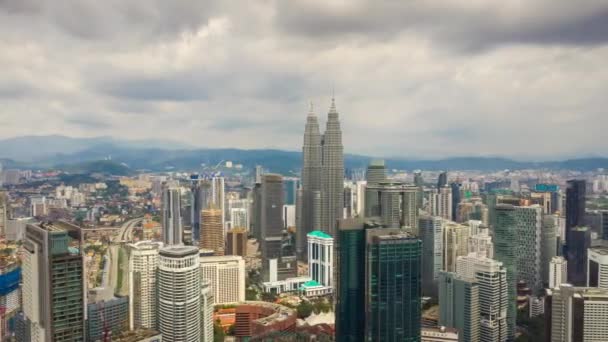 Kuala Lumpur Malásia Setembro 2018 Kuala Lumpur Downtown Air Panorama — Vídeo de Stock