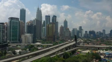 KUALA LUMPUR, MALAYSIA - SEPTEMBER 25 2019: kuala lumpur downtown aerial panorama 4k circa september 25 2019 kuala lumpur 