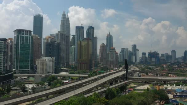 Kuala Lumpur Malaysien September 2019 Kuala Lumpur Innenstadtpanorama September 2019 — Stockvideo