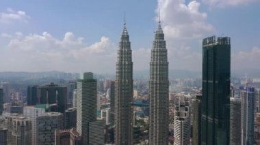 KUALA LUMPUR, MALAYSIA - SEPTEMBER 25 2019: kuala lumpur downtown aerial panorama 4k circa september 25 2019 kuala lumpur 