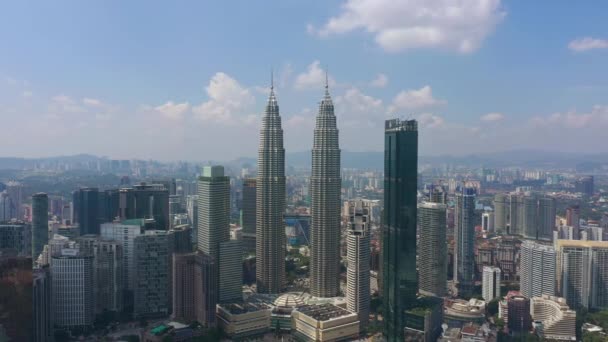 Kuala Lumpur Malezya Eylül 2019 Kuala Lumpur Downtown Aerial Panorama — Stok video