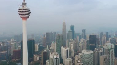 KUALA LUMPUR, MALAYSIA - SEPTEMBER 25 2019: kuala lumpur aerial panorama 4k circa september 25 2019 kuala lumpur, malaysia 