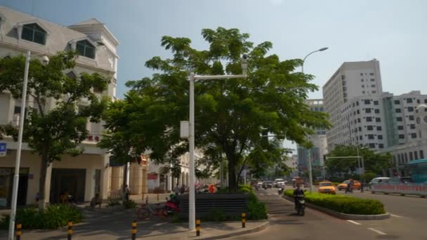 Sanya China October 2018 Sunny Day Sanya City Traffic Street — Stock Video