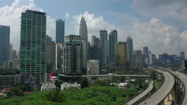 Kuala Lumpur Malaysia September 2019 Kuala Lumpur Downtown Aerial Panorama — Stok video