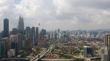 KUALA LUMPUR, MALAYSIA - SEPTEMBER 25 2019: kuala lumpur aerial panorama 4k circa september 25 2019 kuala lumpur, malaysia 