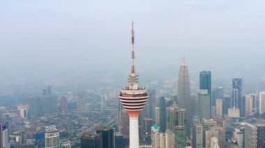 KUALA LUMPUR, MALAYSIA - SEPTEMBER 25 2019: kuala lumpur aerial panorama 4k circa september 25 2019 kuala lumpur, malaysia 
