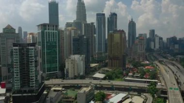 KUALA LUMPUR, MALAYSIA - SEPTEMBER 25 2019: kuala lumpur downtown aerial panorama 4k circa september 25 2019 kuala lumpur 