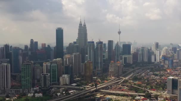 Κουάλα Λουμπούρ Μαλαισία Σεπτεμβρίου 2019 Kuala Lumpur Εναέρια Πανόραμα Περίπου — Αρχείο Βίντεο