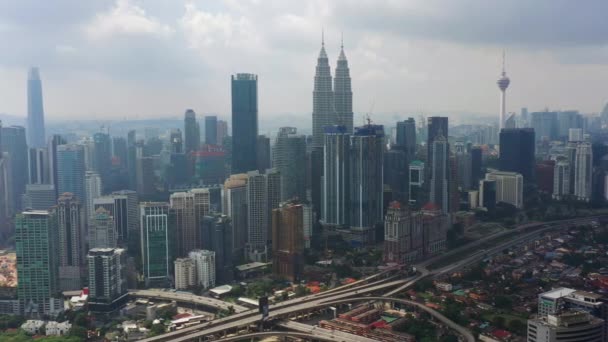 Kuala Lumpur Malaysia September 2019 Kuala Lumpur Aerial Panorama Circa — Stok video