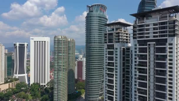 Kuala Lumpur Malaysia Setembro 2019 Kuala Lumpur Downtown Aerial Panorama — Vídeo de Stock