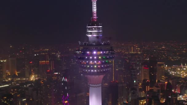 Kuala lumpur Klcc park wieloryb staw centrum panorama 4 k czas wygaśnięcia zaciskami — Wideo stockowe