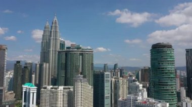 KUALA LUMPUR, MALAYSIA - JUNE 25 2019: day time kuala lumpur downtown aerial panorama 4k circa september 25 2018 kuala lumpur, malaysia.