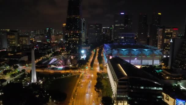 Singapur 2019 Maja Panoramiczny Widok Centrum Singapuru Całej Marina Bay — Wideo stockowe