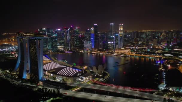 Singapur Mayo 2019 Vista Panorámica Del Centro Singapur Través Marina — Vídeo de stock