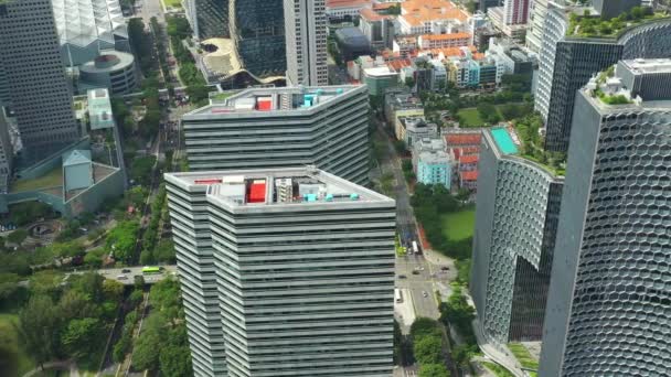 Singapour Singapour Mai 2019 Vue Panoramique Centre Ville Singapour Travers — Video