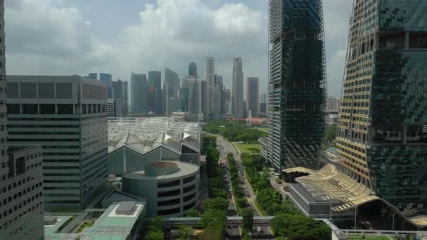 Singapur Singapur Maj 2019 Panoramiczny Widok Czasu Nagrania Singapuru Centrum — Wideo stockowe