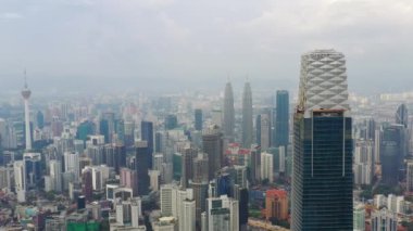 KUALA LUMPUR, MALAYSIA - JUNE 25 2019: day time kuala lumpur downtown aerial panorama 4k circa september 25 2018 kuala lumpur, malaysia.