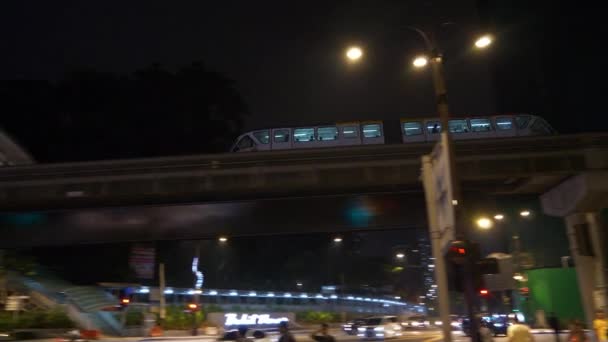 Kuala Lumpur Malajsie Září 2018 Kuala Lumpur City Centrum Dopravní — Stock video