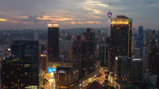Куала Лумпур Малайзия Июня 2019 Года Ночное Время Куала Лумпуре — стоковое видео