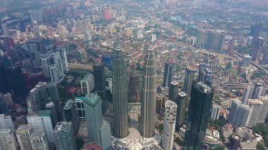 KUALA LUMPUR, MALAYSIA - JUNE 25 2019: day time kuala lumpur downtown aerial panorama 4k circa september 25 2018 kuala lumpur, malaysia.