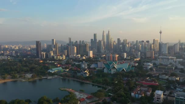 Kuala Lumpur Malasia Junio 2019 Día Kuala Lumpur Panorama Aéreo — Vídeos de Stock