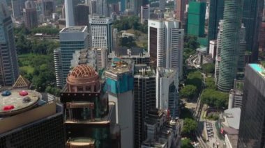 KUALA LUMPUR, MALAYSIA - JUNE 25 2019: day time kuala lumpur downtown aerial panorama 4k circa september 25 2018 kuala lumpur, malaysia.