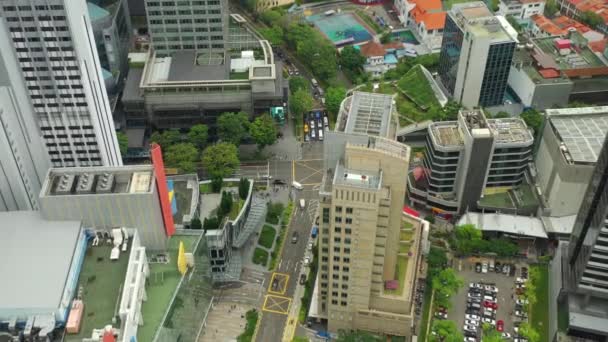 Singapore Singapore Mai 2019 Panorama Tagesaufnahme Der Innenstadt Von Singapore — Stockvideo