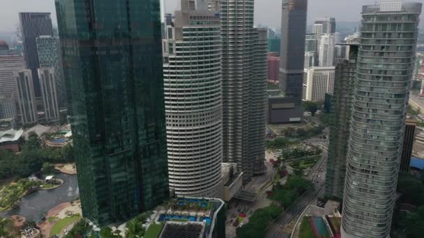 马来西亚吉隆坡 2019年6月25日 时间为2018年9月25日 马来西亚 考拉卢普尔市市中心空中全景4K — 图库视频影像