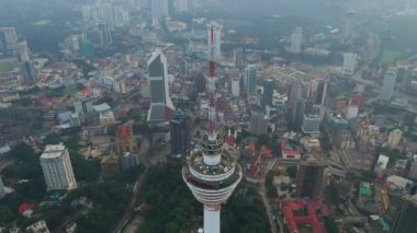 kuala lumpur Klcc park balina gölet şehir Panoraması 4 k zaman sukut malaisia
