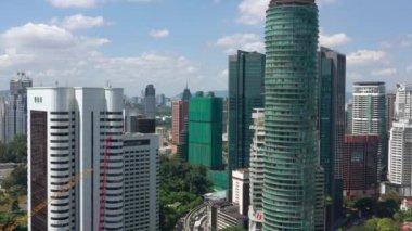 KUALA LUMPUR, MALAYSIA - JUNE 25 2019: day time kuala lumpur downtown aerial panorama 4k circa september 25 2018 kuala lumpur, malaysia.