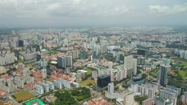 Cingapore Cingapore Maio 2019 Vista Panorâmica Centro Singapura Através Marina — Vídeo de Stock