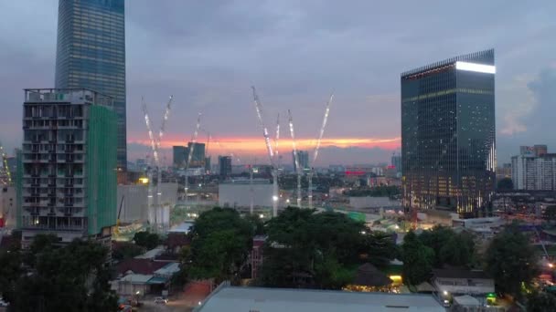 Kuala Lumpur Malaysia Giugno 2018 Kuala Lumpur Centro Sera Panorama — Video Stock