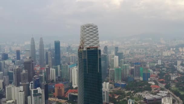 Kuala Lumpur Maleisië Juni 2019 Dag Kuala Lumpur Downtown Luchtfoto — Stockvideo